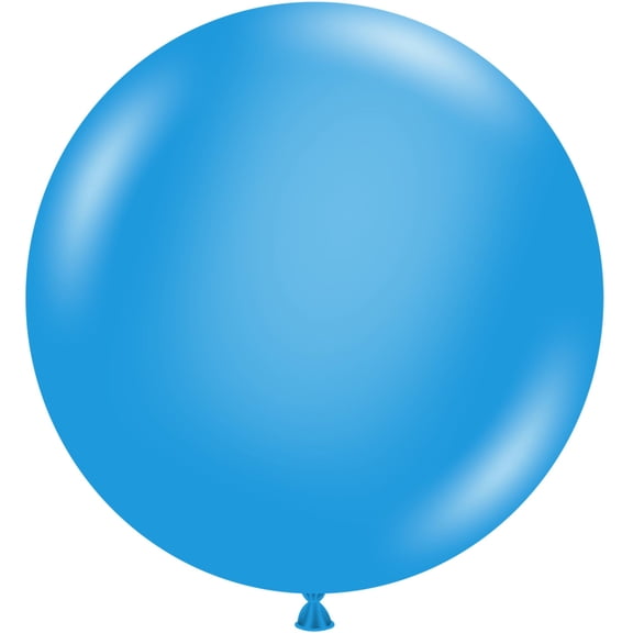 3 Tuftex Blue Round Balloons 24" Made in USA