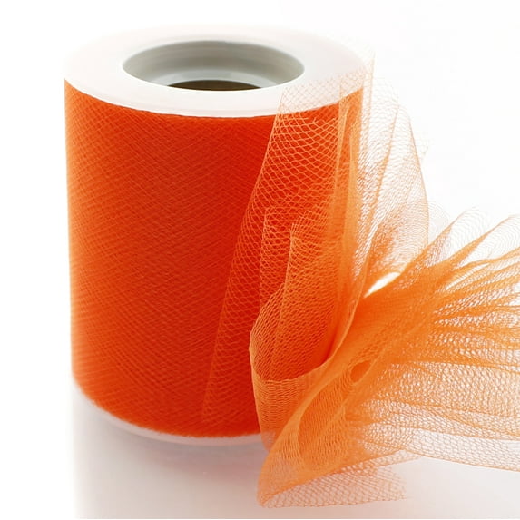 3" Premium Tulle Orange 100 Yard
