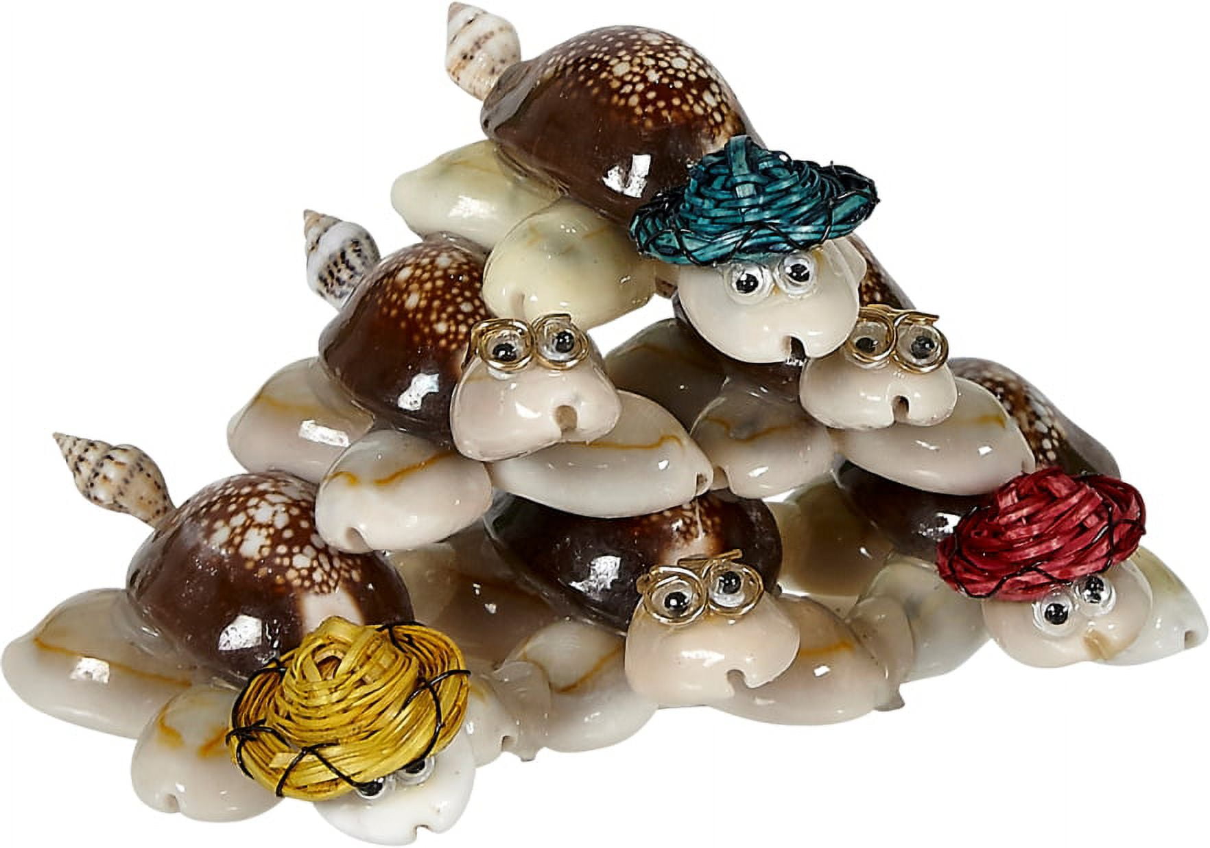 Pyramided Turtle Shell 3 Turtle Pyramid Seashells Figurine - 6 tier 3