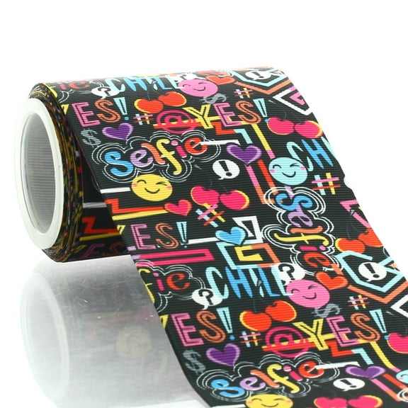 3" Tween Graffiti Grosgrain Ribbon 5 Yard