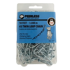 #3 Twin Loop Chain, 10', Peerless Chain Company, #4840735 (Hook Not Included)