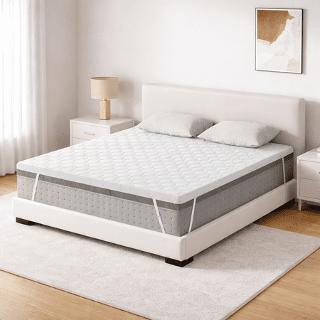 3" Twin XL Firm & Extra Firm Mattress Topper with Washable Cover, 2-Sides Flippable High-Density Foam Mattress Pad for Pain Relief
