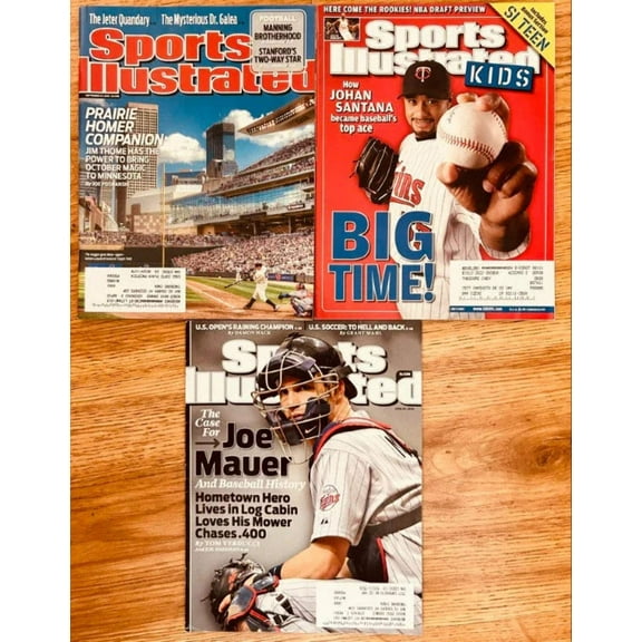 3 Twins Sports Illustrated SI for Kids magazines Joe Mauer Jim Thome Johan Santana