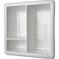 3 USA made Ceramic Recessed Shower Niche 3 compartment shampoo shelf
