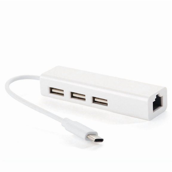 3 USB 2.0 Ports Hub With USB Ethernet RJ45 LAN Adapter Laptop Ethernet Dock Network Extender For Mac IOS Android PC Chromebook