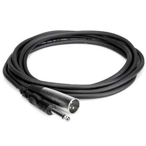 3' Unbalanced 3-Pin XLR Male to Mono 1/4" Male Audio Cable