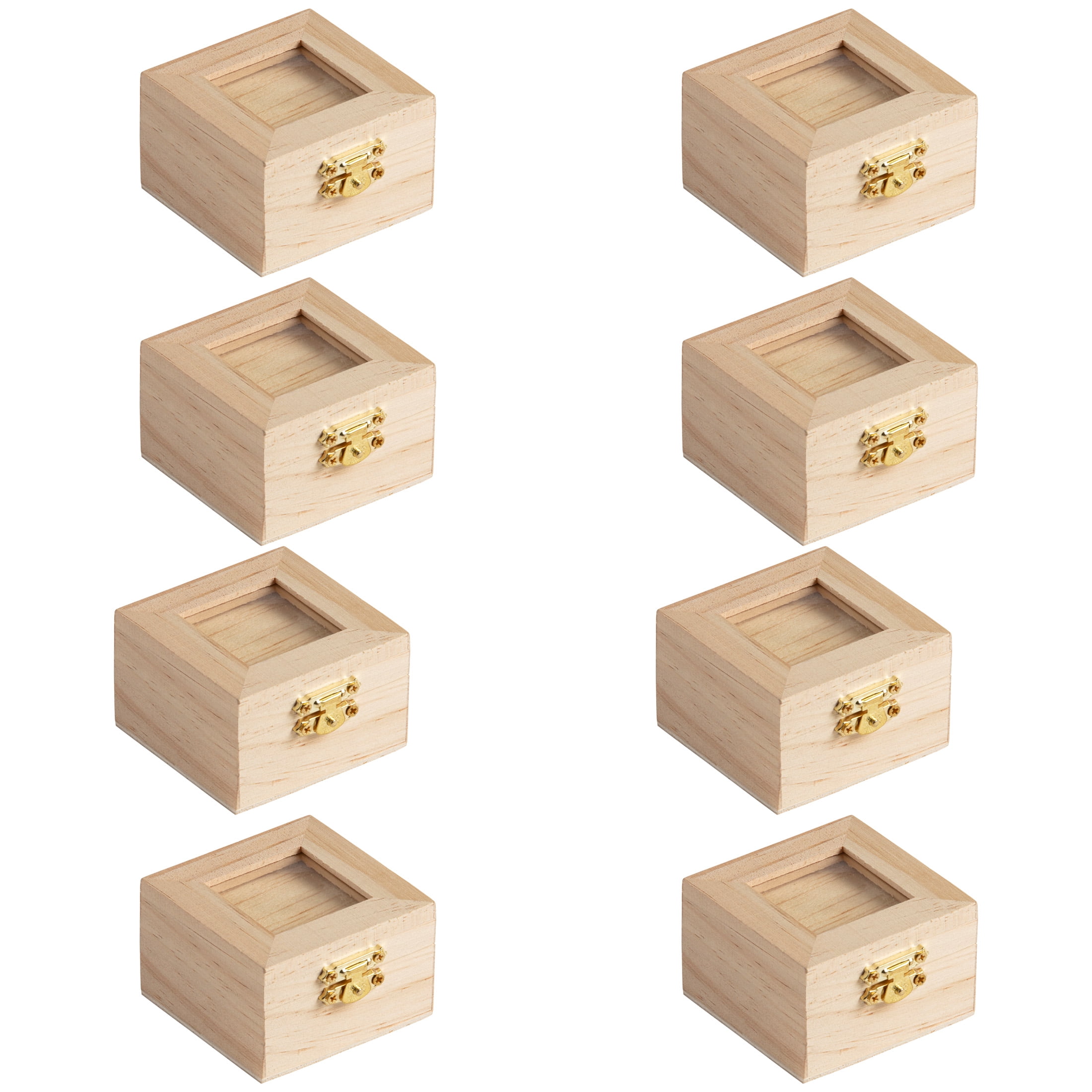 Make Market 3” Unfinished Wooden Keepsake Box with Lid Mini