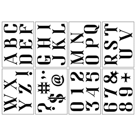 3" Uppercase Alphabet Stencils by Craft Smart - 45 designs