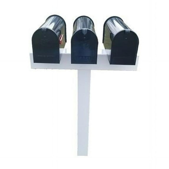 3 Vinyl Sleeve Mailboxe Post, White