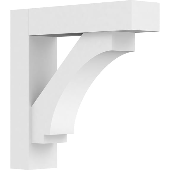 3"W X 12"D X 12"H Standard Imperial Architectural Grade Pvc Bracket With Block Ends