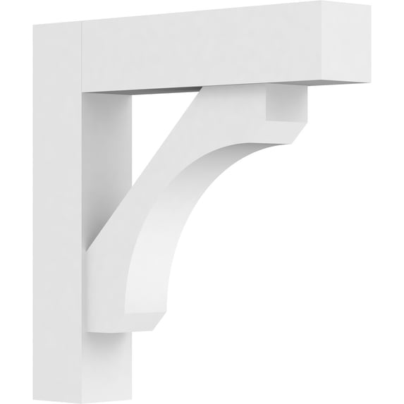 3"W X 16"D X 16"H Standard Legacy Architectural Grade Pvc Bracket With Block Ends