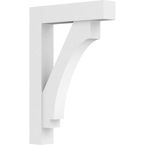 3"W X 18"D X 24"H Standard Imperial Architectural Grade Pvc Bracket With Block Ends