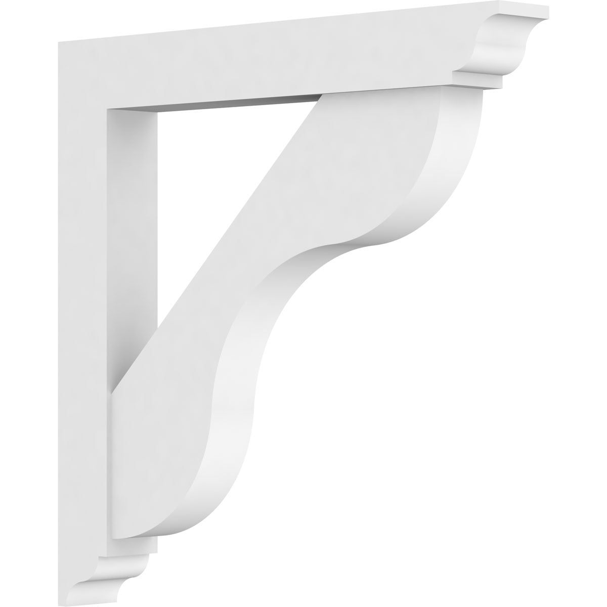 3"W X 24"D X 24"H Standard Carmel Architectural Grade Pvc Bracket With Traditional Ends