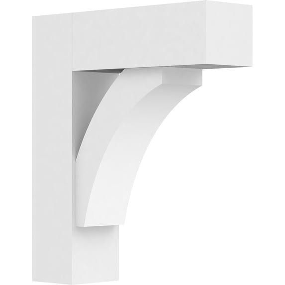 3"W x 12"D x 14"H Standard Thorton Architectural Grade PVC Bracket with Block Ends