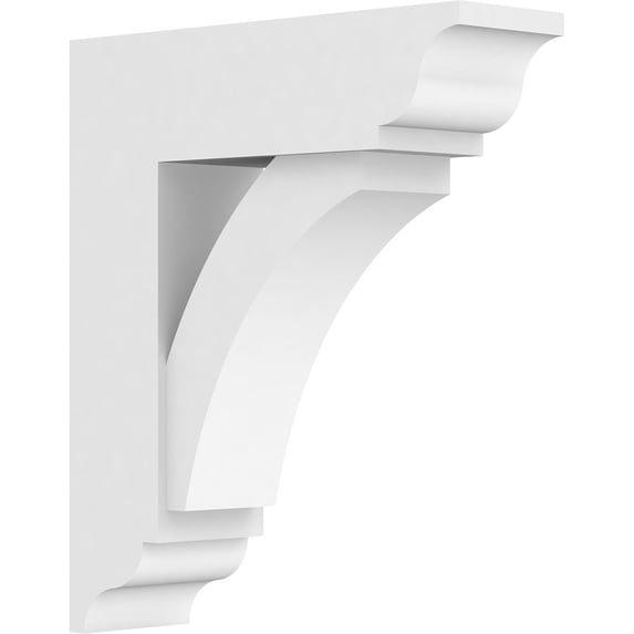 3"W x 12"D x 14"H Standard Thorton Architectural Grade PVC Bracket with Traditional Ends