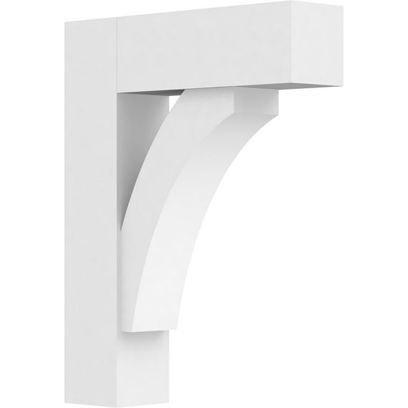 3"W x 14"D x 18"H Standard Thorton Architectural Grade PVC Bracket with Block Ends