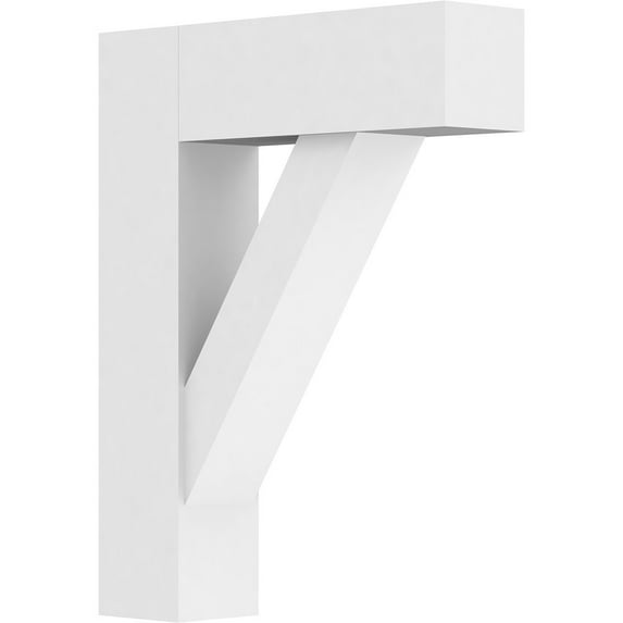 3"W x 14"D x 18"H Standard Traditional Architectural Grade PVC Bracket with Block Ends