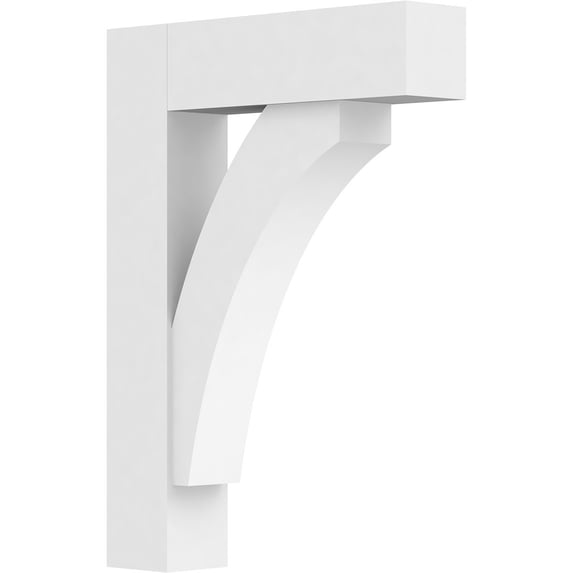 3"W x 16"D x 22"H Standard Thorton Architectural Grade PVC Bracket with Block Ends