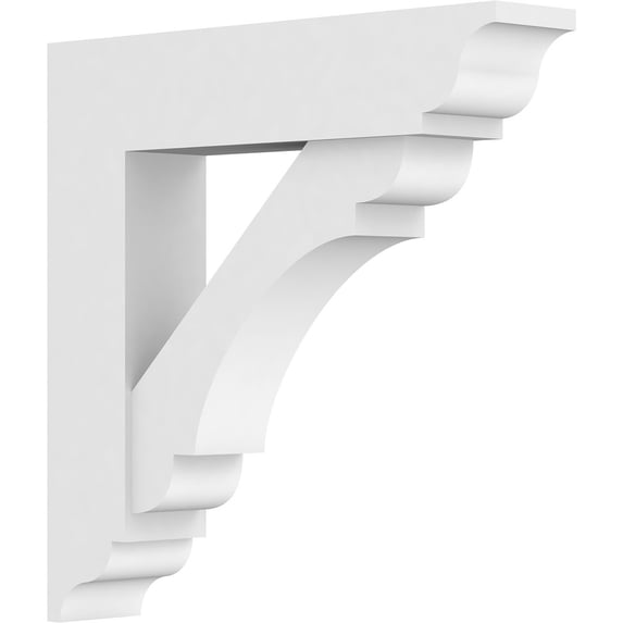 3"W x 18"D x 18"H Standard Olympic Architectural Grade PVC Bracket with Traditional Ends