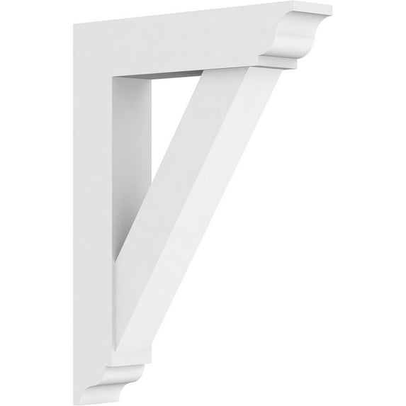 3"W x 18"D x 24"H Standard Traditional Architectural Grade PVC Bracket with Traditional Ends