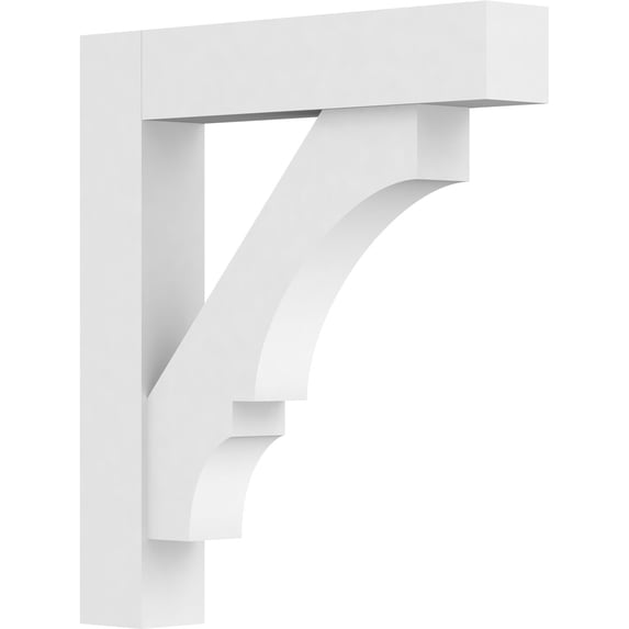 3"W x 20"D x 20"H Standard Balboa Architectural Grade PVC Bracket With Block Ends