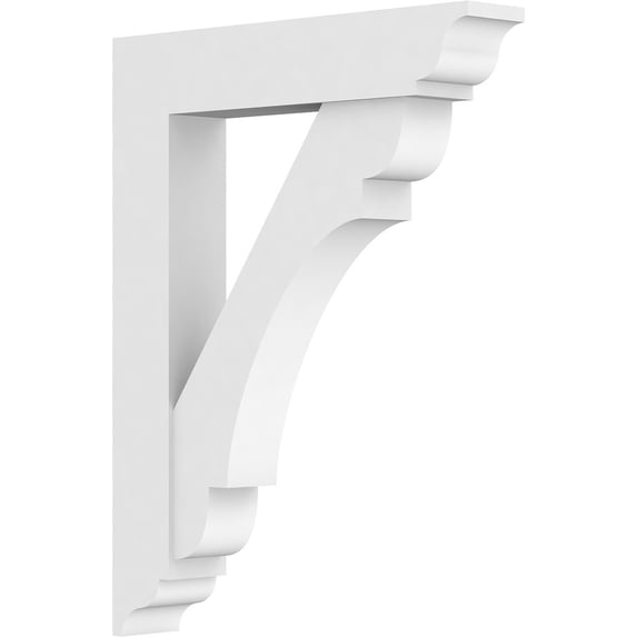 3"W x 20"D x 26"H Standard Olympic Architectural Grade PVC Bracket with Traditional Ends