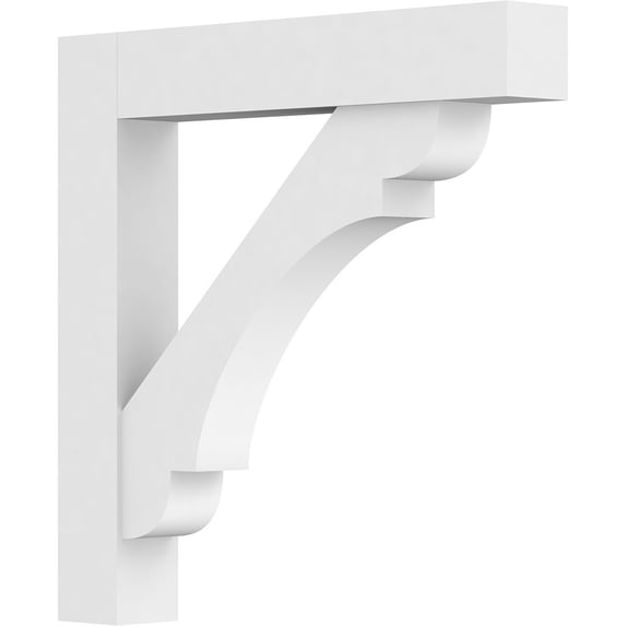 3"W x 24"D x 24"H Standard Olympic Architectural Grade PVC Bracket with Block Ends