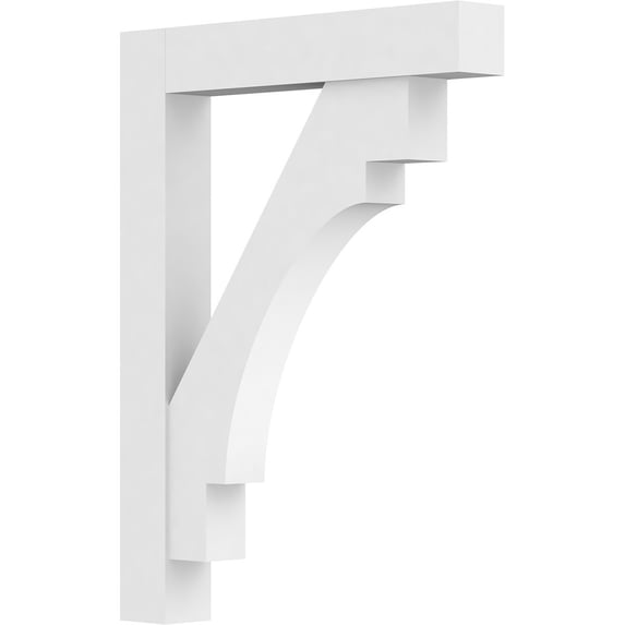 3"W x 24"D x 32"H Standard Merced Architectural Grade PVC Bracket with Block Ends