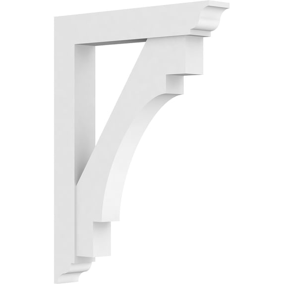 3"W x 24"D x 32"H Standard Merced Architectural Grade PVC Bracket with Traditional Ends