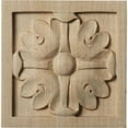 thumbnail image 1 of 3"W x 3"H x 5/8"P Small Edinburgh Square Rosette, Maple, 1 of 16