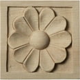 thumbnail image 1 of 3"W x 3"H x 5/8"P Small Medway Square Rosette, Maple, 1 of 18