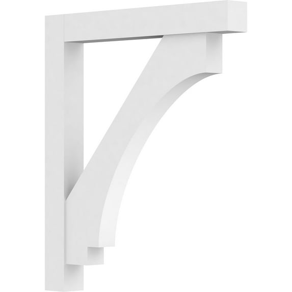 3"W x 30"D x 30"H Standard Imperial Architectural Grade PVC Bracket With Block Ends
