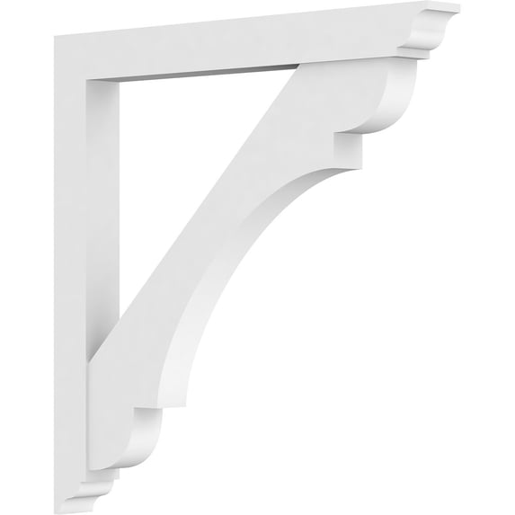 3"W x 36"D x 36"H Standard Olympic Architectural Grade PVC Bracket with Traditional Ends