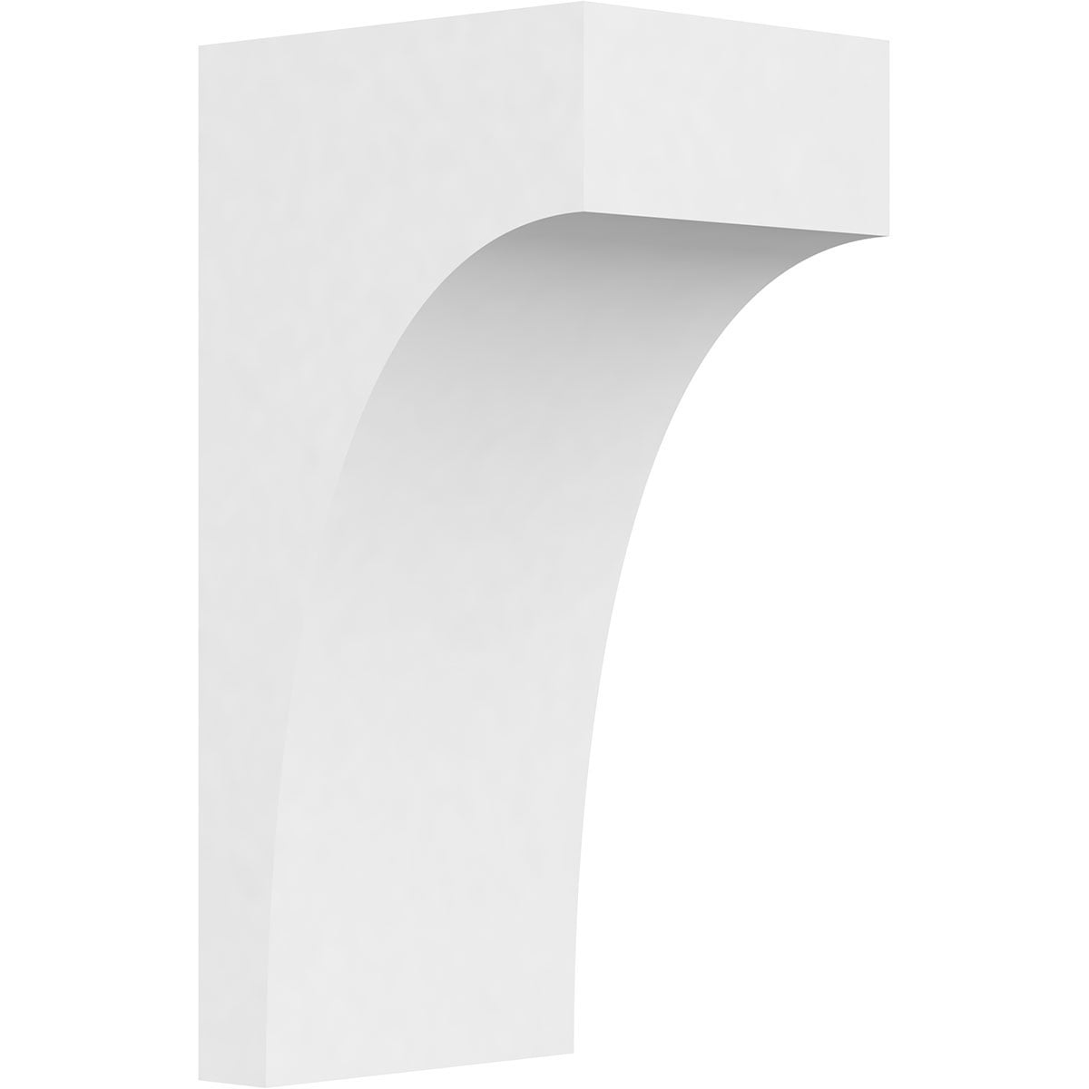 White PVC Architectural Grade Corbel, 3"W x 4"D x 8"H