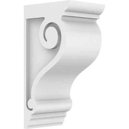 3"W x 5"D x 10"H Standard Scroll Architectural Grade PVC Corbel