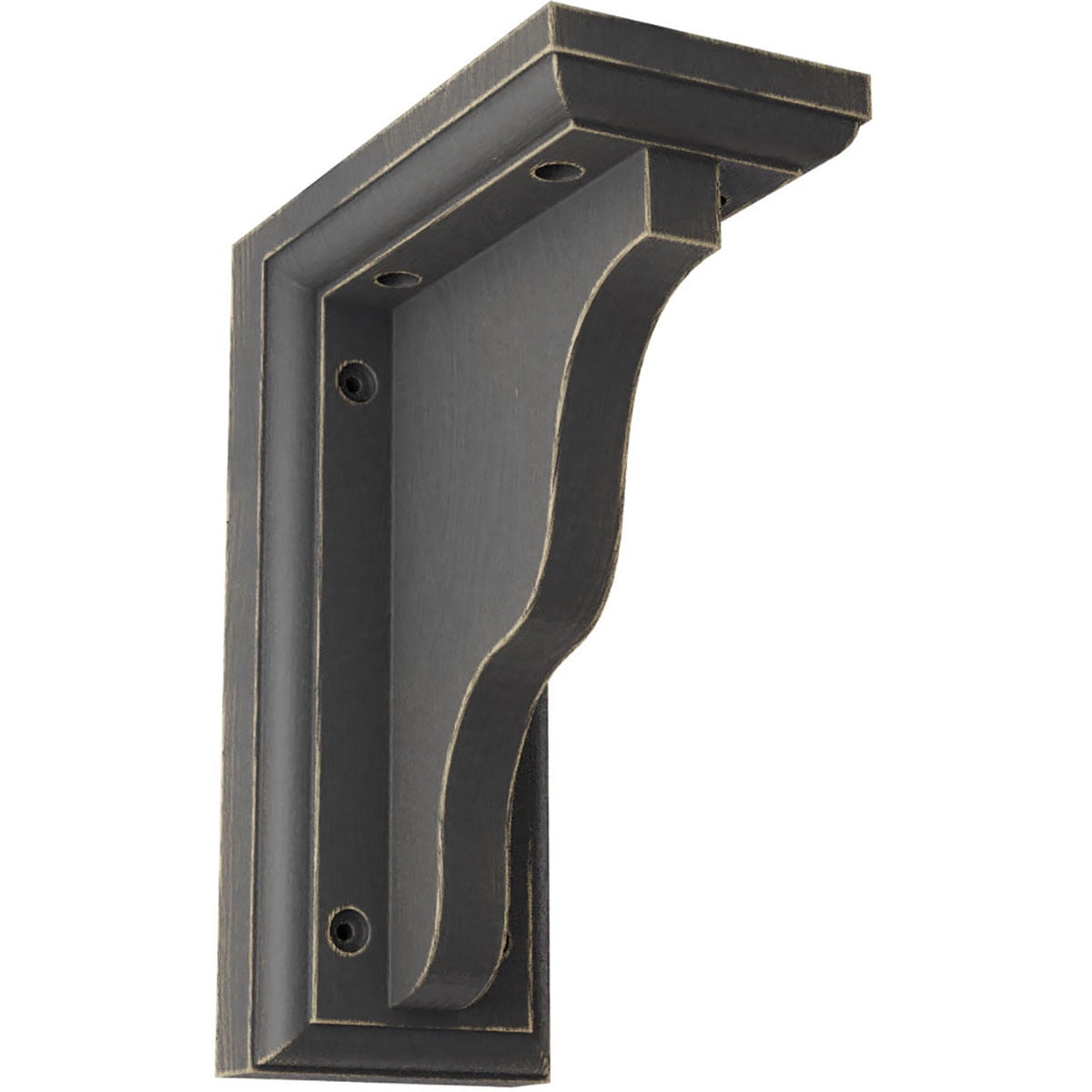Black 7" Traditional Wood Vintage Decor Corbel