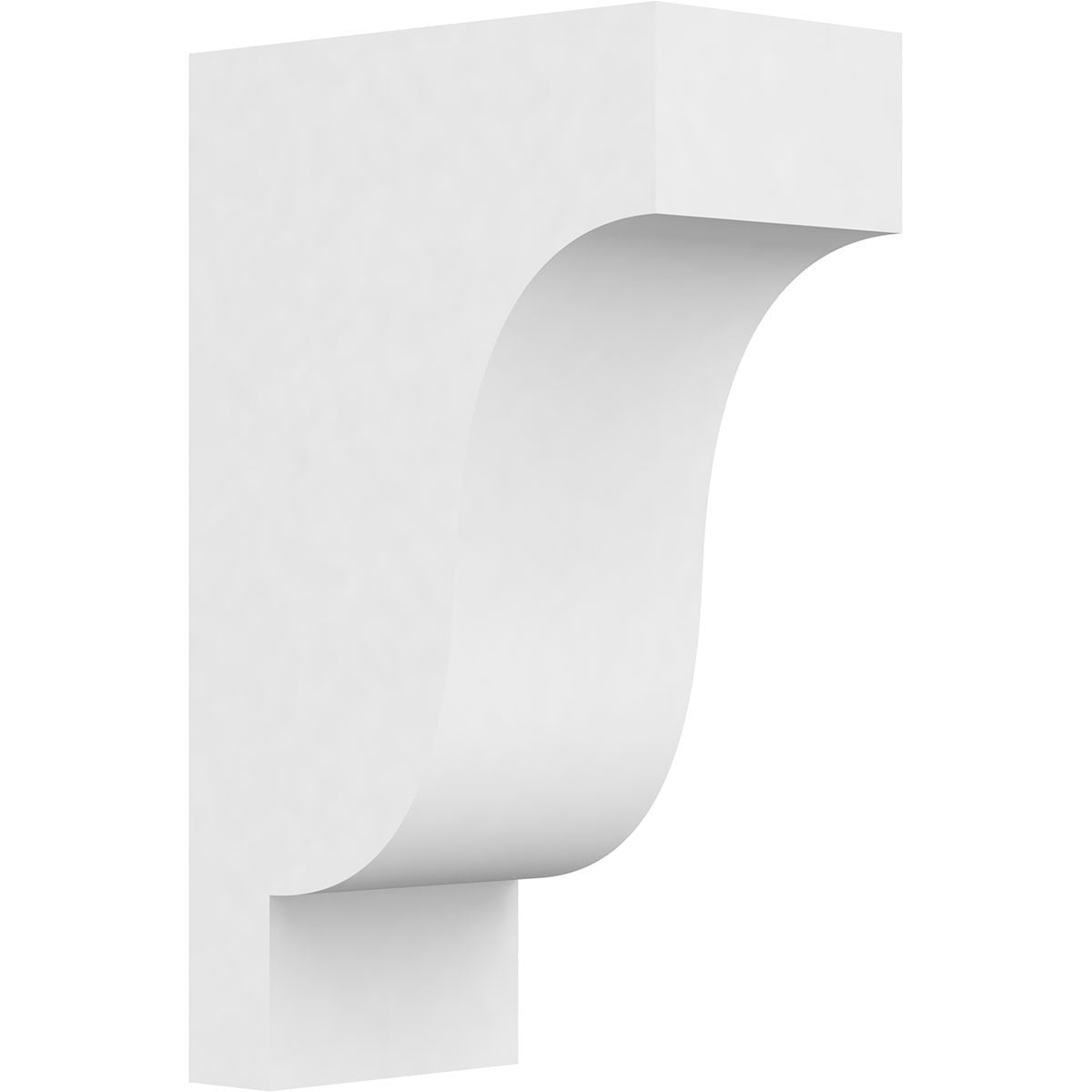 10-Inch White PVC Standard Newport Corbel