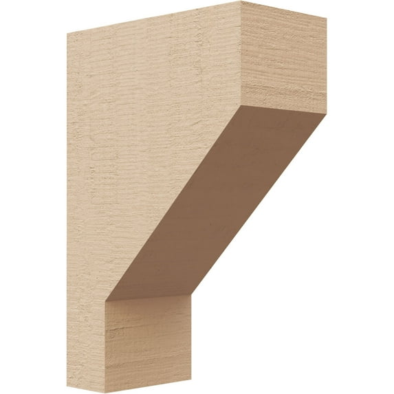 3"W x 6"D x 9"H Classic Clemmons Rough Cedar Woodgrain TimberThane Corbel, Primed Tan