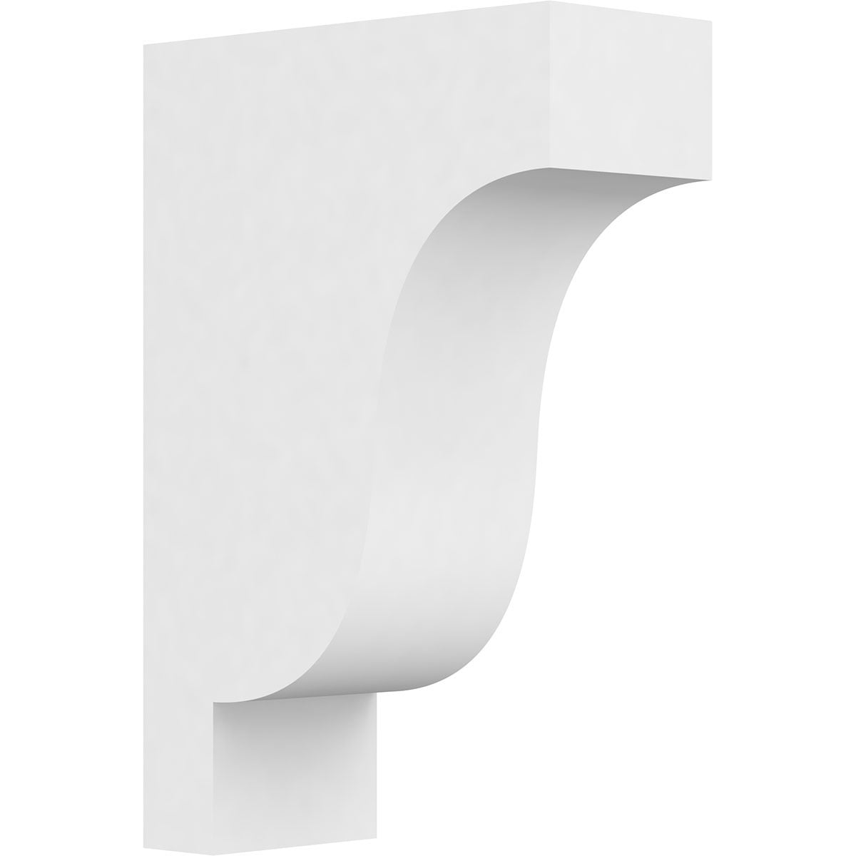 White PVC Architectural Grade Decorative Corbel 3"W x 8"D x 12"H