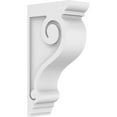 thumbnail image 1 of 3"W x 8"D x 16"H Standard Scroll Architectural Grade PVC Corbel, 1 of 9