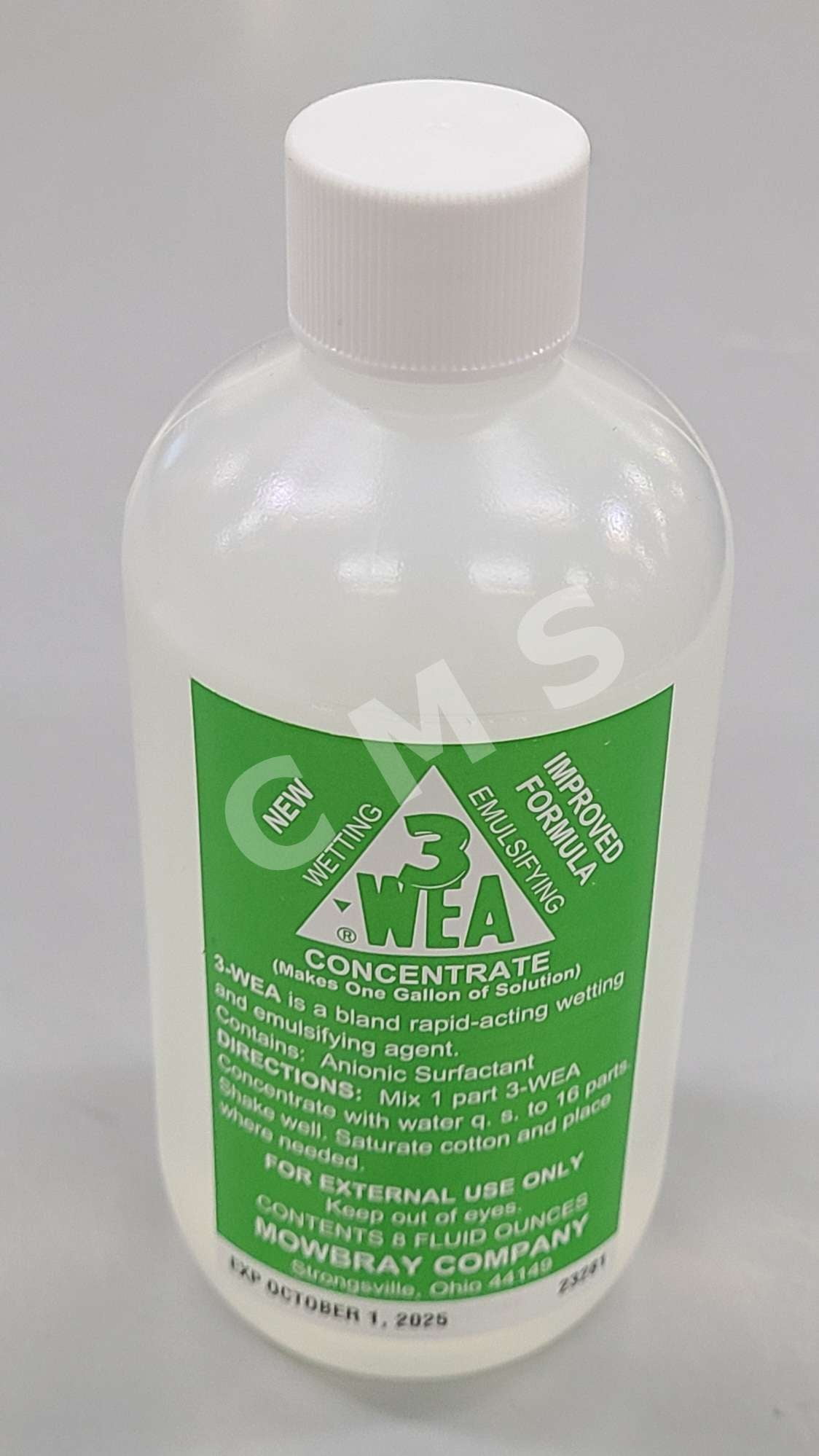3-WEA Antiseptic Solution Concentrate 3WEA 8 Oz (1 Bottle Makes 1 Gallon) Mowbray