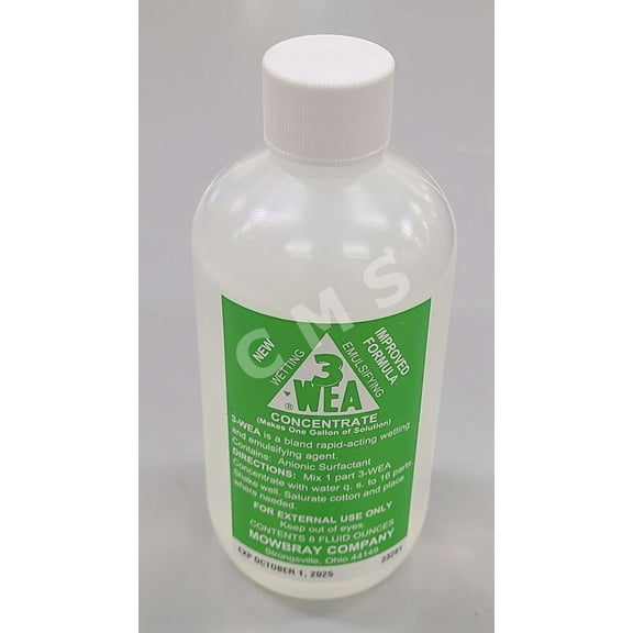 3-WEA Antiseptic Solution Concentrate 3WEA 8 Oz (1 Bottle Makes 1 Gallon) Mowbray