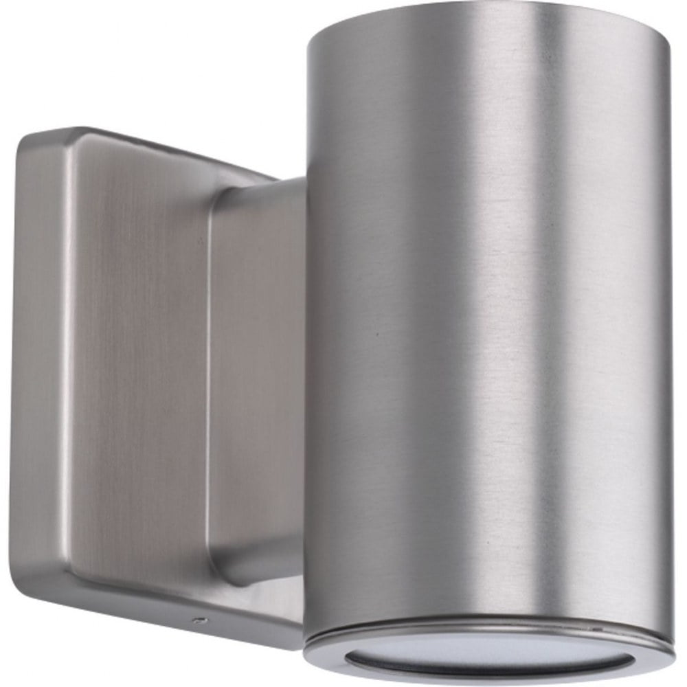 Satin Nickel 5.63" Dimmable LED Cylinder Wall Light