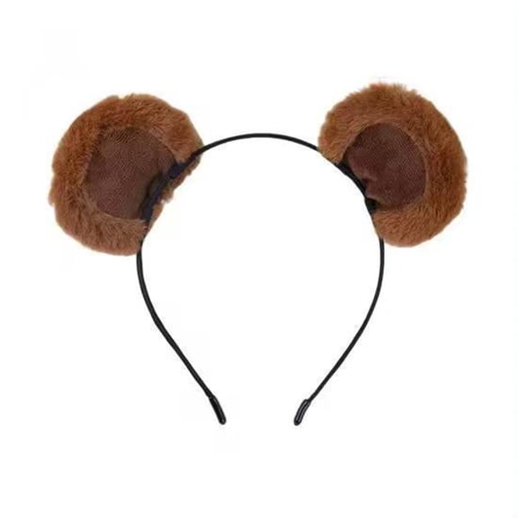 3. Washable Plush Bear Ears Hairband Stylish Comfortable Headpiece For Toddler Adults Cosplay Daily Use Accessory