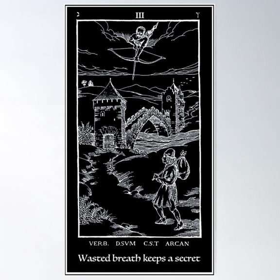 #3 Wasted Breath Keeps A Secret (Lcf Version) - The Ninth Gate Engraving Poster Wall Art, Modern Wall Decor For Living Room Bedroom, 16x24 UNFRAMED