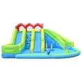 thumbnail image 1 of 3 Water Slides Inflatable Water Park for Kids 3 - 10, with Blower Water Gun Sprinkler Fountain Climbing Complete Setup - 204 L * 197 W * 94 H (inch), 1 of 8