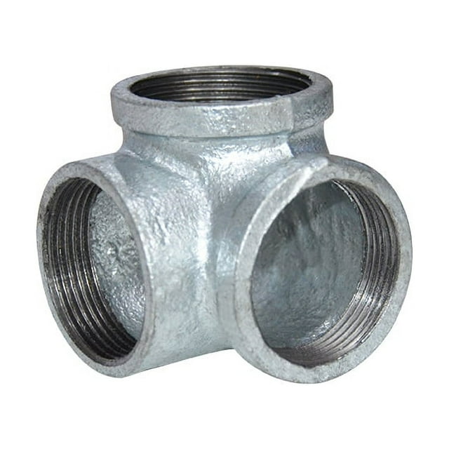 3 Way 1/2 " 2" Galvanized Pipe Fitting Malleable Iron Side Outlet