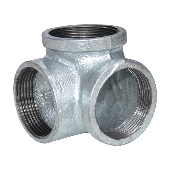 3 Way 1/2 " -2" Galvanized Pipe Fitting Malleable Iron Side Outlet Elbow Industrial Cast Iron Tee Pipe fittings