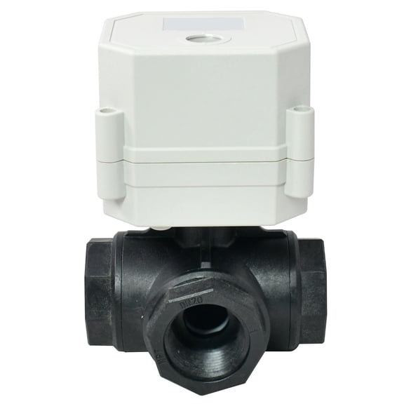 3 Way 3/4" PPO Motorized Ball Valve,AC/DC9-24V DN20 Electric Ball Valve,CR202