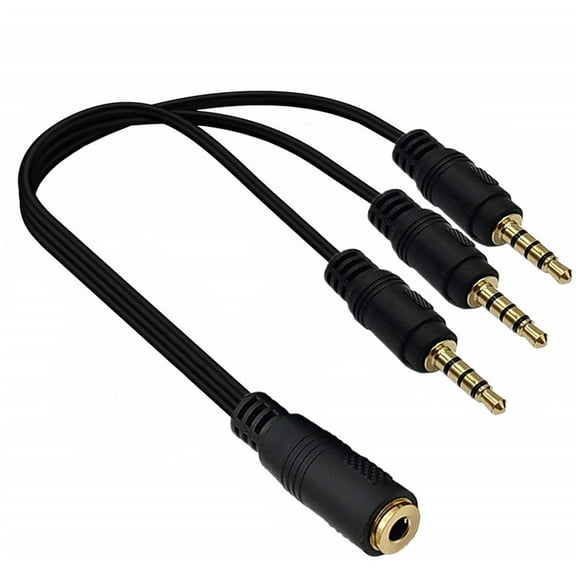 3 Way 3.5mm Auxes Splitter Cable with Gold Plateds Connectors for Enhanceds Sound Quality Transmission